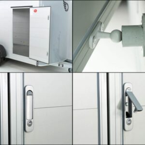 Debon Kofferanhänger Cargo H201 2,6t|Alu|Polybug|Tür|schwarz – Bild 5