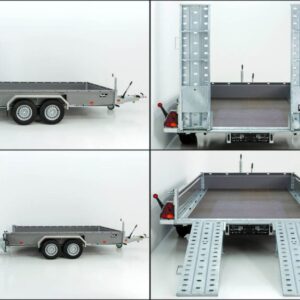 Vezeko Baumaschinenanhänger BA 190x390cm 3,5t|grau|Schwenk-Rampen|SB – Bild 6