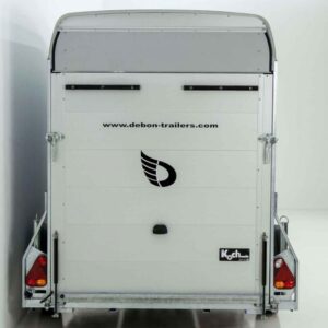 Debon Kofferanhänger C300 148x295cm H:190cm 1,3t| Polybug|Tür|grau – Bild 5
