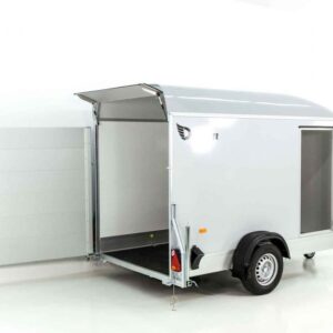 Debon Kofferanhänger C300 148x295cm H:190cm 1,3t| Polybug|Tür|grau – Bild 8