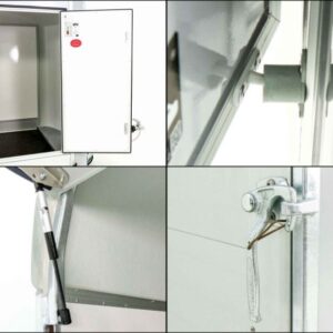 Debon Kofferanhänger C300 148x295cm H:190cm 1,3t| Polybug|Tür|grau – Bild 10